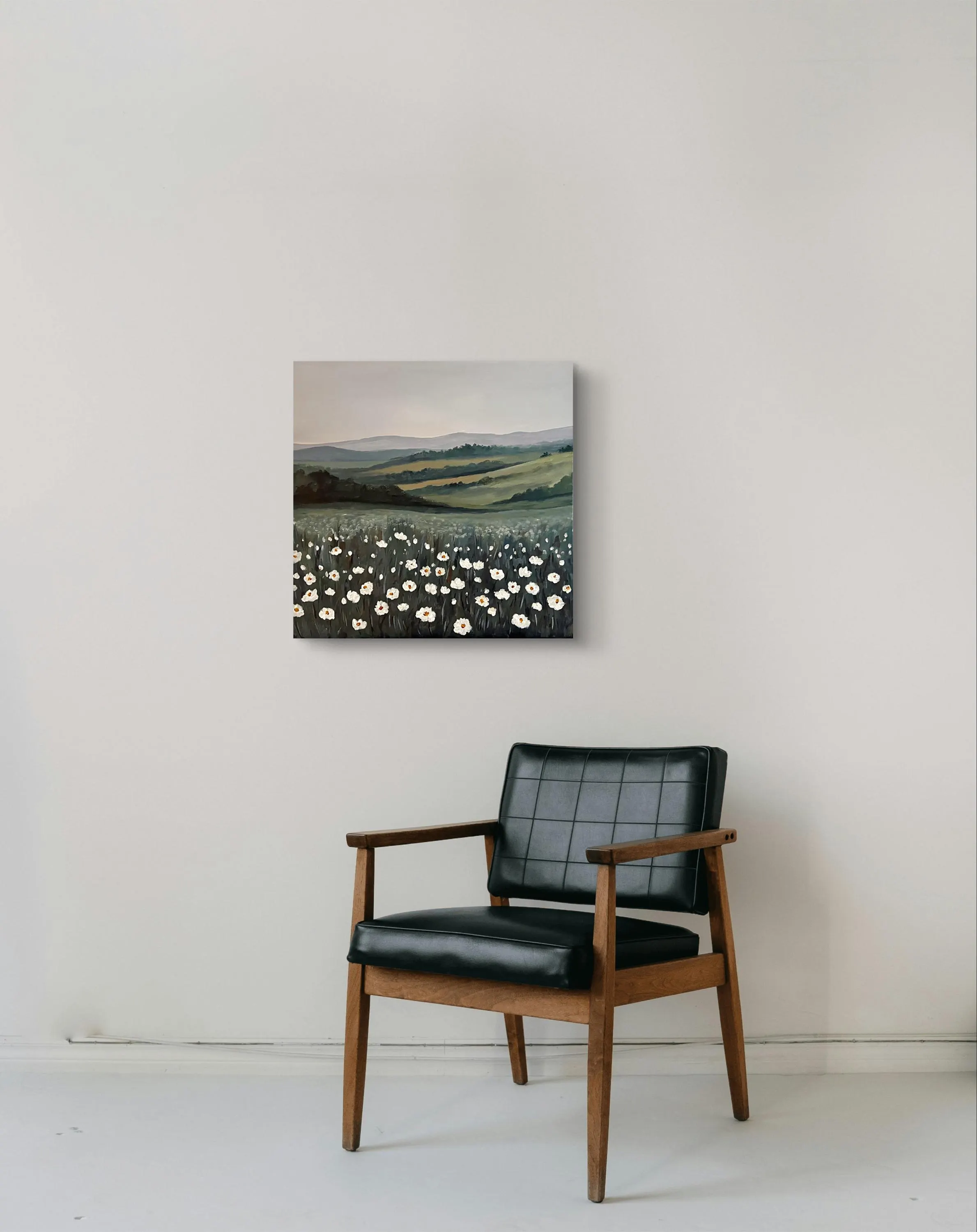 Original Wildflower Meadow Acrylic Landscape Painting